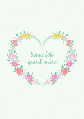 Cœur floral pour célébrer ma grand-mère